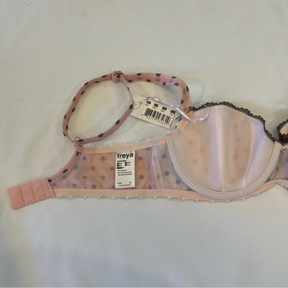 NEW NWT Freya Patsy Polka Dot Underwire Lined Half Cup Bra Ballet Pink Size 30D - Picture 10 of 14
